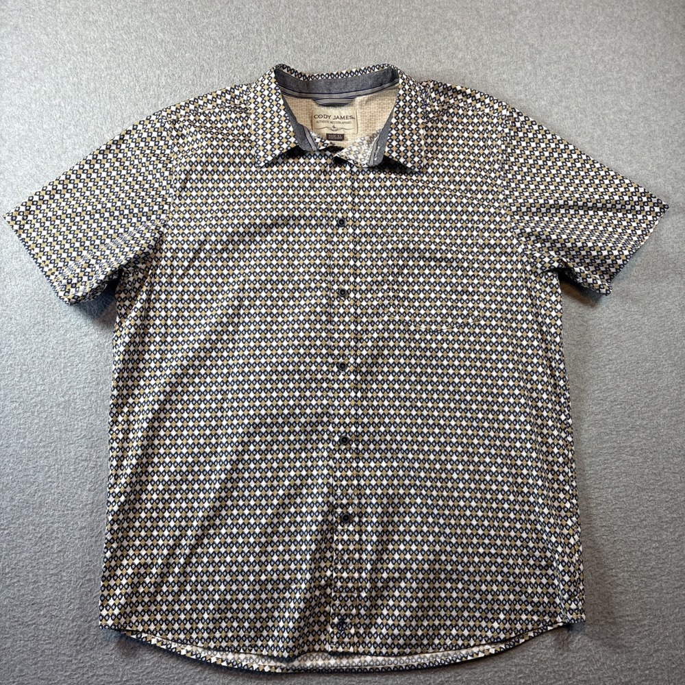 Cody James Men's Short Sleeve Button Up Western Sz XL Lightweight Geometric